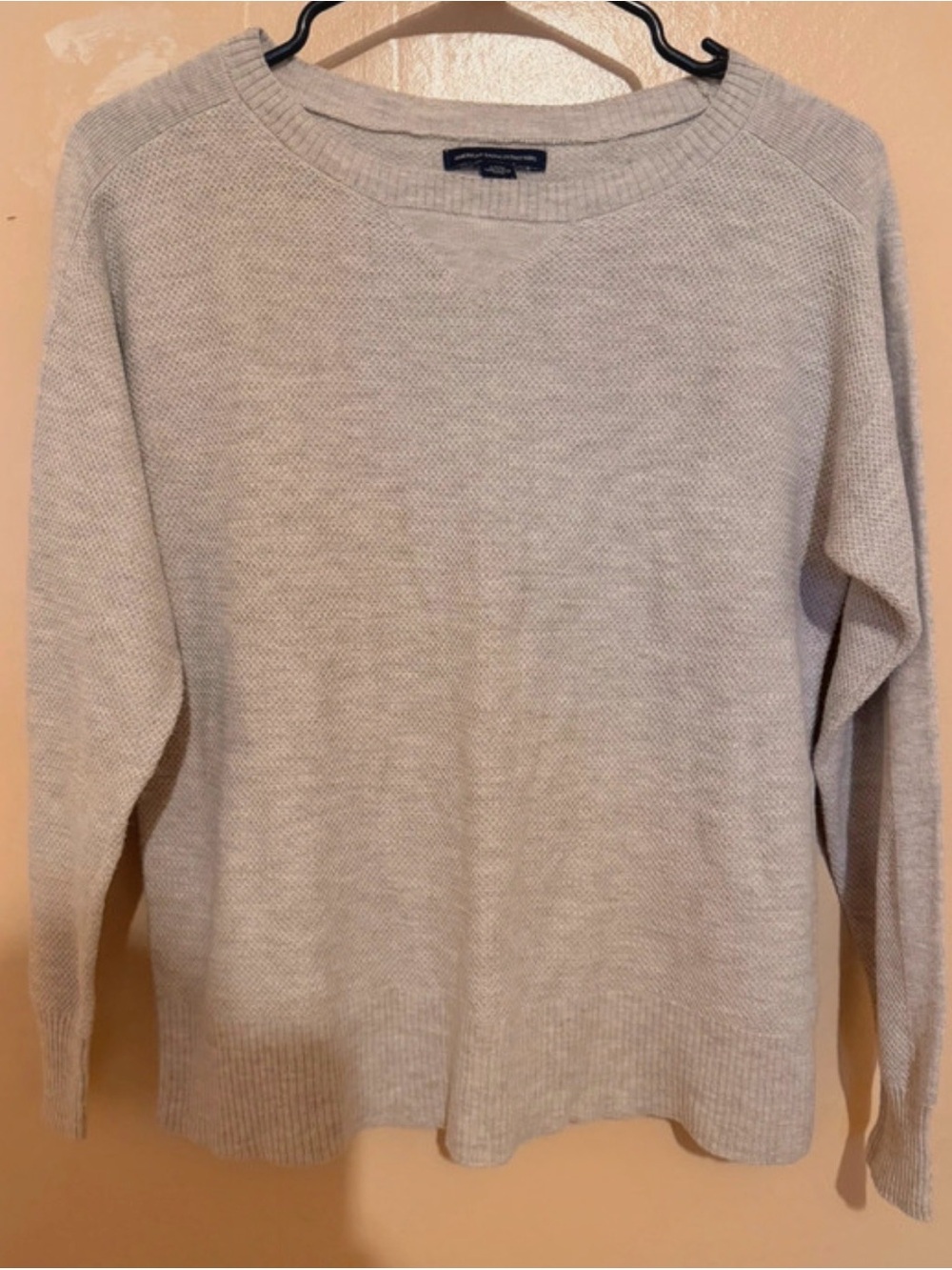 Womens Crewneck Sweater in Light Beige